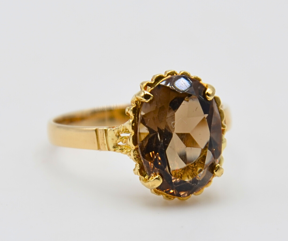 Anello topazio fumè 1959